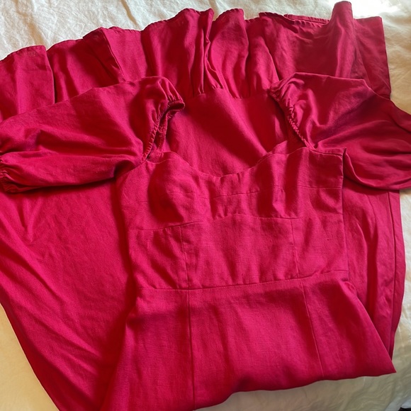 Linen Belgium Dress in Corvette - Picture 6 of 7